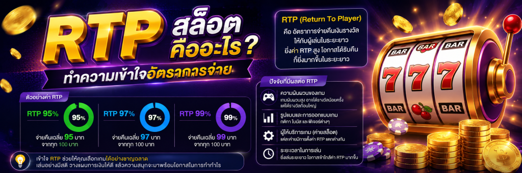 RTP สล็อต คืออะไร? ทำความเข้าใจอัตราการจ่าย